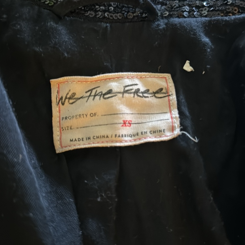 Free People/We The Free medium black sequined top - Picture 10 of 16